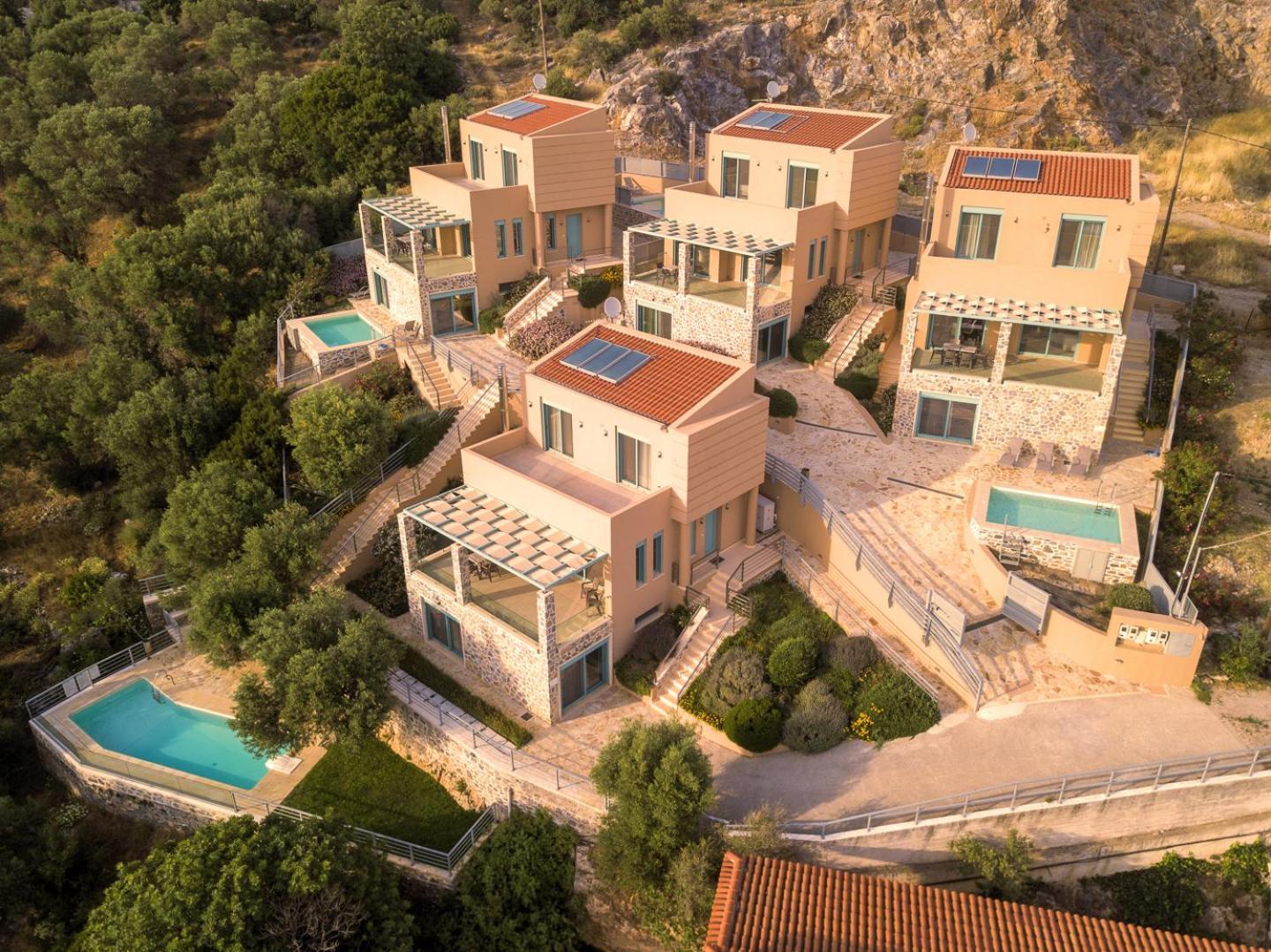 Ouzo Panoramic Houses 2, With Private Pool بلوماريوس المظهر الخارجي الصورة