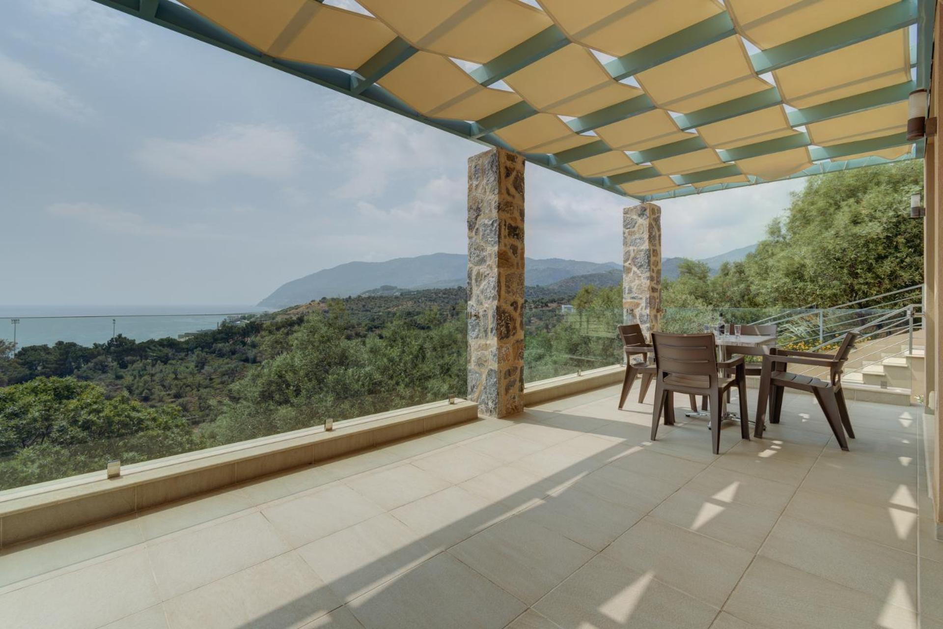 Ouzo Panoramic Houses 2, With Private Pool بلوماريوس الغرفة الصورة